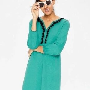 Boden Carina Jersey Tunic Pom Pom Mini Dress Size 8R 8 Regular
